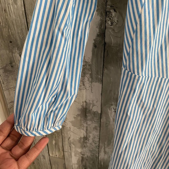 J. Crew Wrap dress in striped cotton poplin 00 - Picture 3 of 7